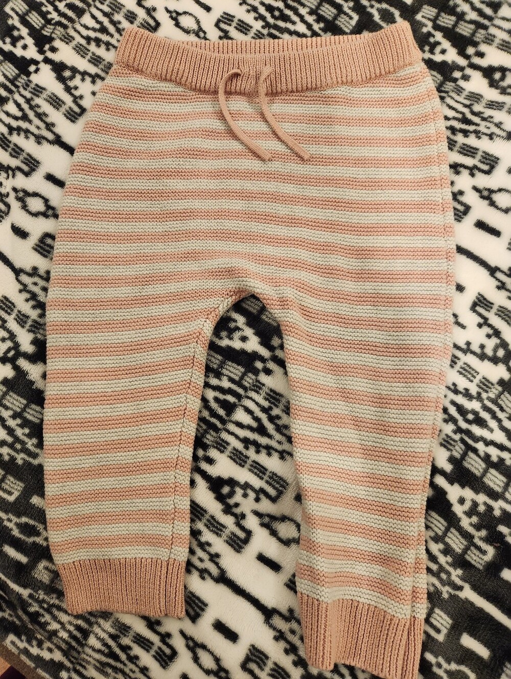 Carter's Striped Knit Pull-On Pants - Peach & Gray, Size 18M